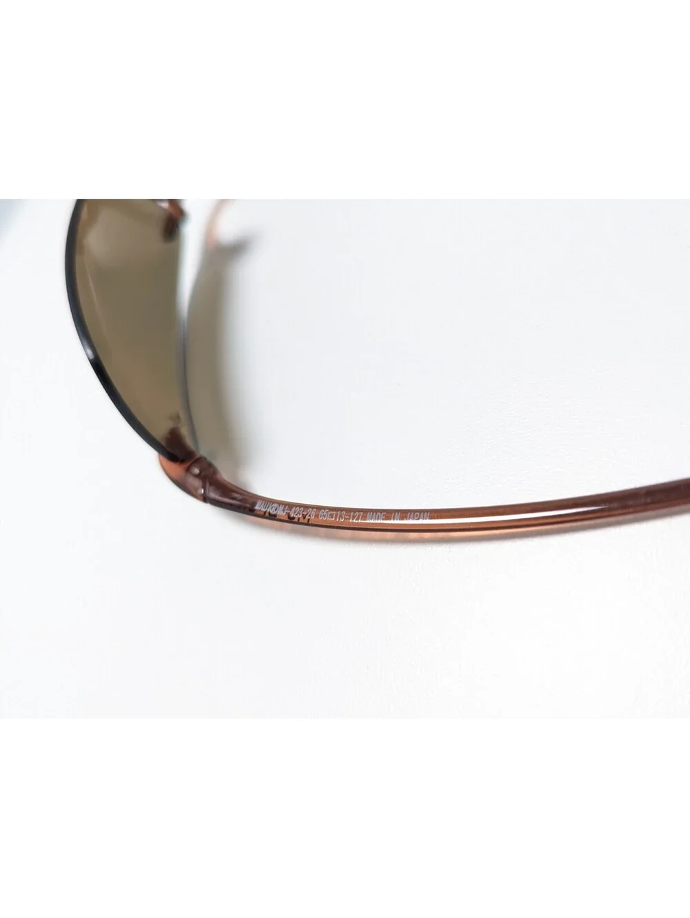 Maui Jim Lighthouse MJ-423-26 Brown Rimless Polarized Sunglasses 65-13-127